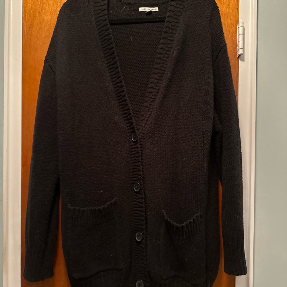 American Eagle Outfitters Black Cardigan Sweater